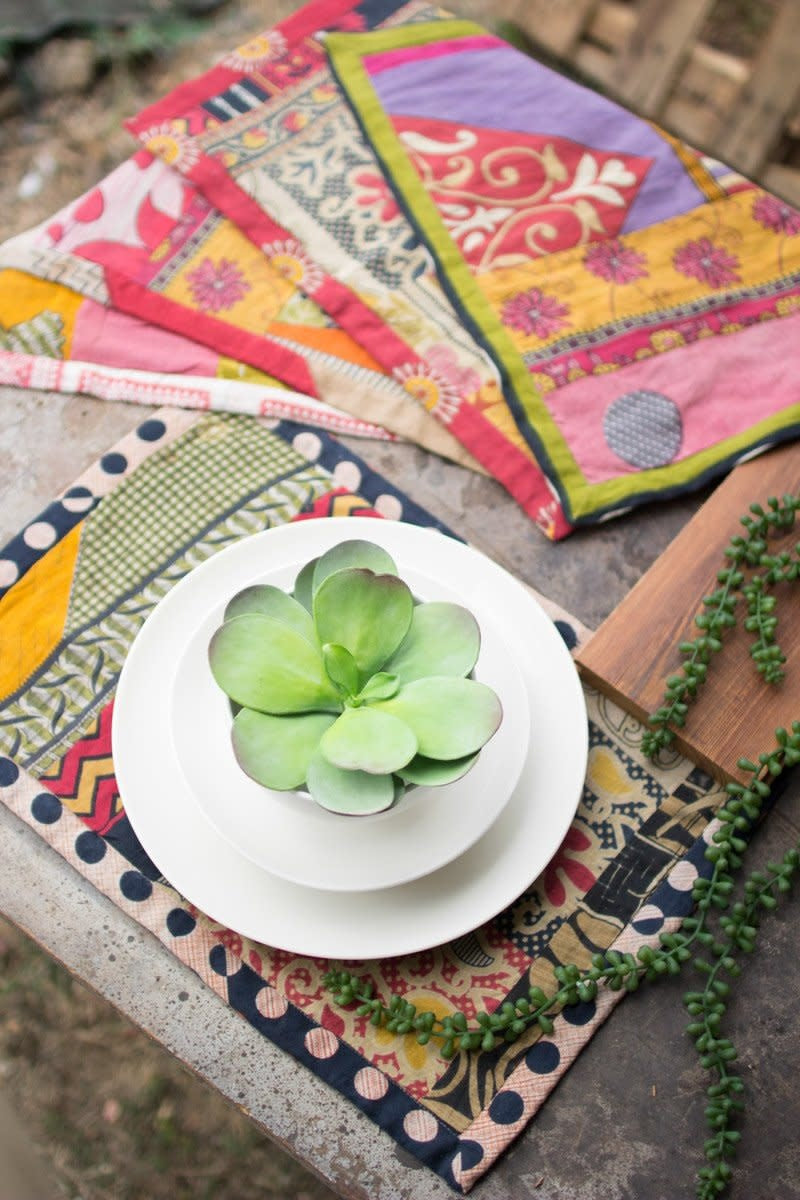 Set Of Six Kantha Place Mats