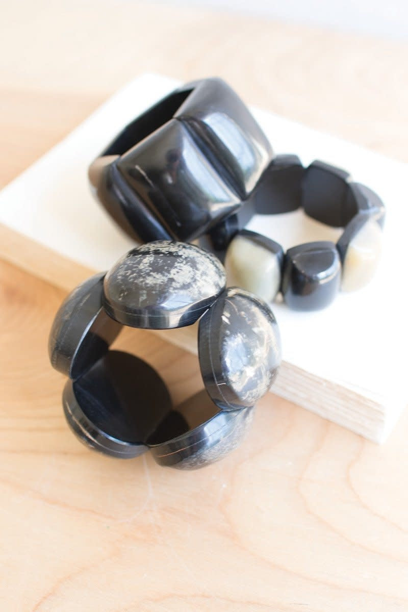 Set Of Three Horn Bracelets