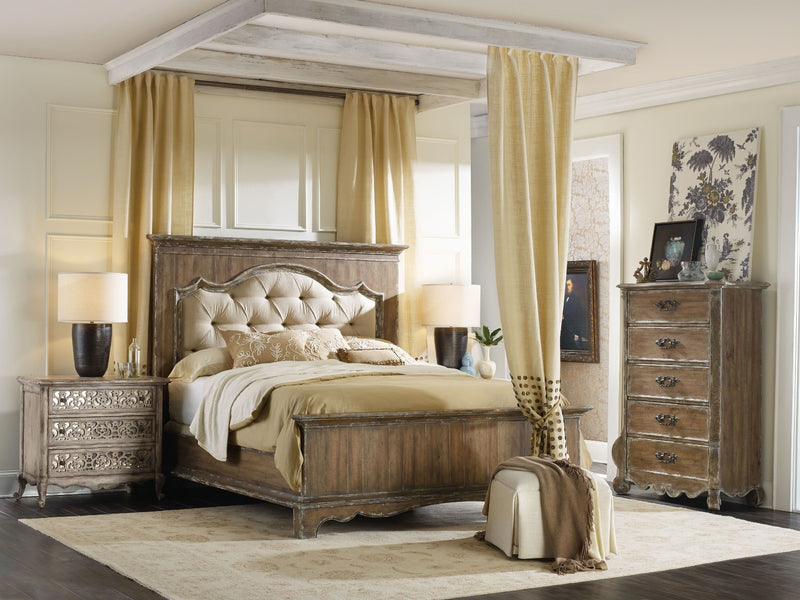 Chatelet California King Upholstered Mantle Panel Bed