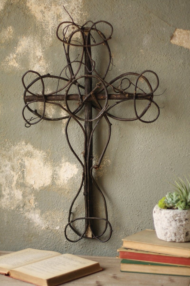 Black Vine Decorative Cross