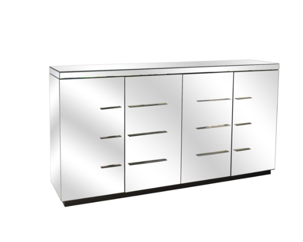 4 Door Beveled Mirror Sideboard
