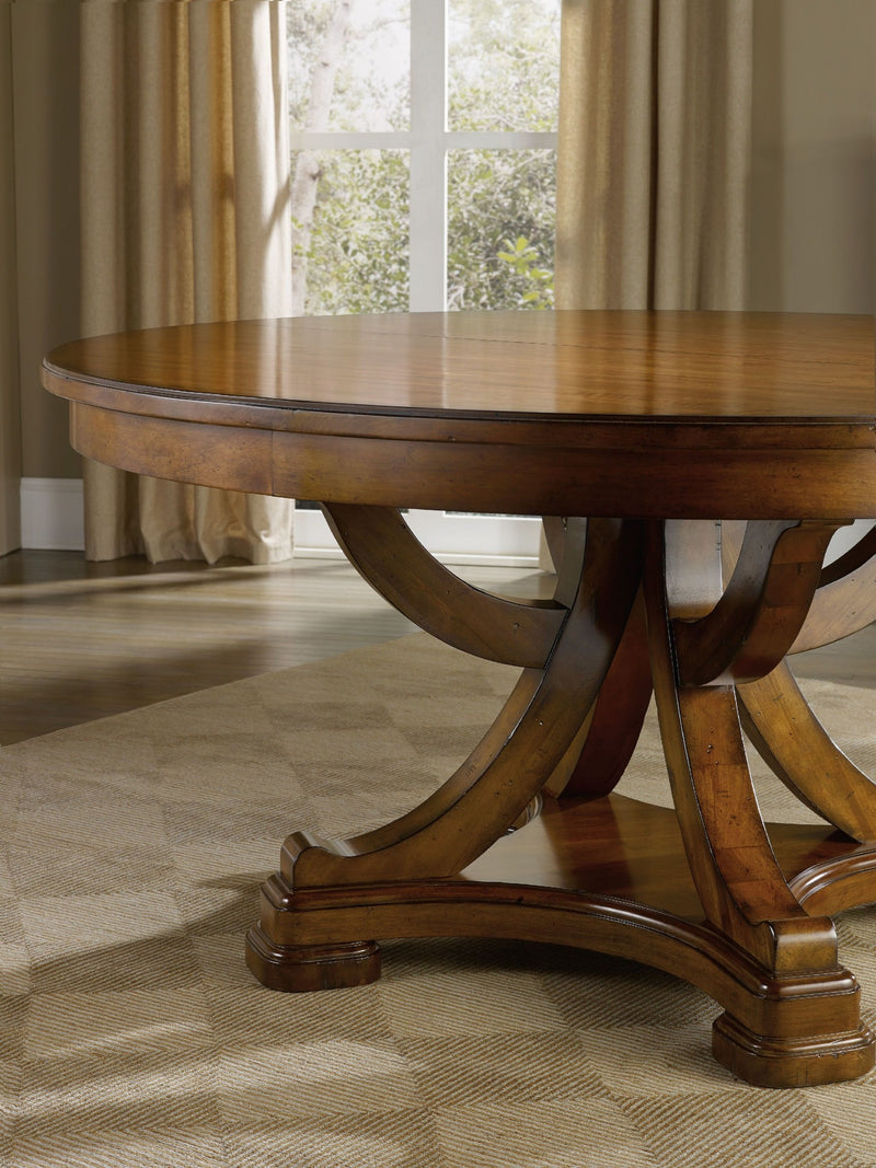 Tynecastle Round Pedestal Dining Table with One 18&